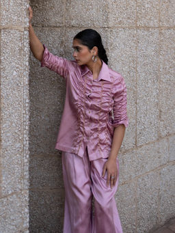 SOMYA GOYAL - Scrunched Mashru Shirt