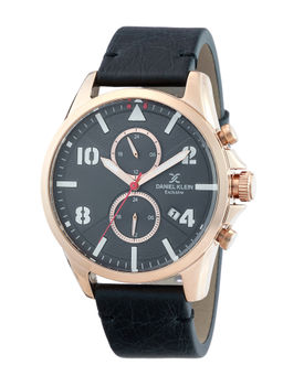 Daniel Klein - Analog Gunmetal Dial Men Watch- DK.1.12344-4