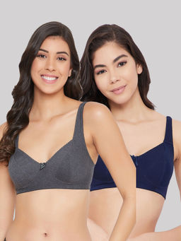 Clovia - Cotton Non-padded Non-wired Full Cup Bra (pack Of 2)