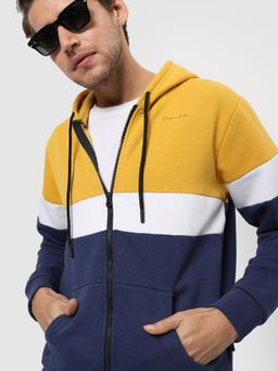 Campus Sutra - Colorblock Stylish Casual Hooded Sweatshirts