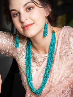 Odette - Multi-Color Mixed Metal Detailing Jewellery Set