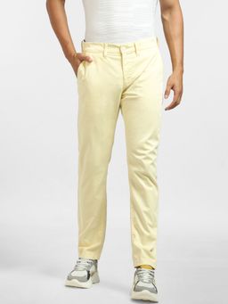 Jack & Jones - Yellow Mid Rise Regular Fit Pants