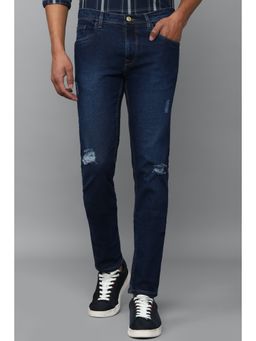Allen Solly - Men Navy Skinny Fit Mid Wash Jeans