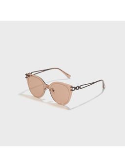 SAM AND MARSHALL - Cindy 400UV Protection Metal Cat Eye Brown Sunglasses