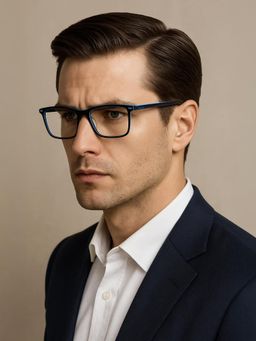 Police - Shiny Dark Blue Gun Part Acetate Frame (52)