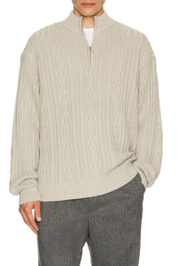 Bound - Cable Knit Half Zip Sweater