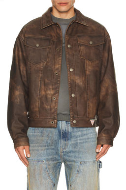 Guess Originals - Leather Trucker Jacket