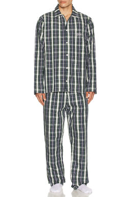 Lacoste - Plaid Poplin Pajama Set