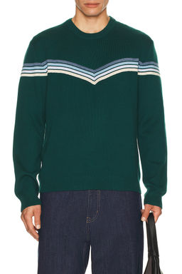 Marine Layer - Chevron Varsity Crew Sweater