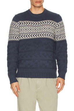 Marine Layer - Textured Fair Isle Sweater