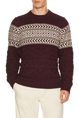 Marine Layer - Textured Fair Isle Sweater