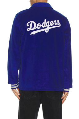 Mitchell & Ness - MLB Dodgers Off The Bus Vintage Logo Corduroy Coaches Jacket