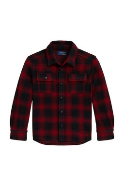 POLO RALPH LAUREN - Long Sleeve Soft Flannel Plaid Shirt Jacket