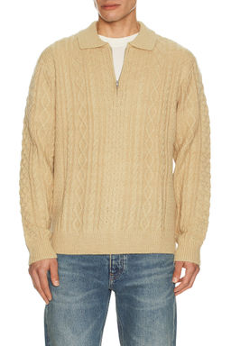 Rhythm - Mohair Quarter Zip Fisherman Sweater