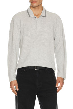 SCOTCH & SODA - Structured Relaxed Fit Long Sleeve Polo