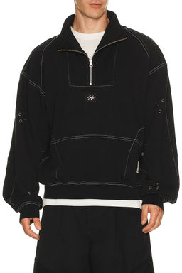 UPRISERS - UPRS Floral Eyelet Half Zip