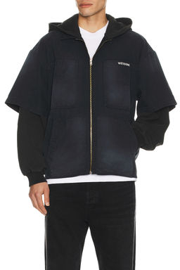 WE11DONE - Faded Layered Hoodie Jacket