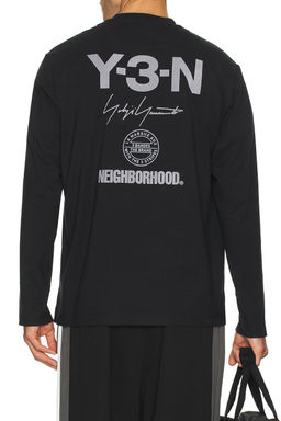 Y-3 Yohji Yamamoto - Yohji Yamamoto x NBHD Logo Long Sleeve Tee