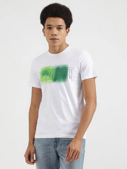 United Colors of Benetton - Regular Fit Round Neck Typography T-Shirt