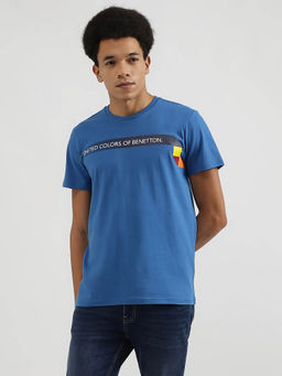 United Colors of Benetton - Regular Fit Round Neck Typography T-Shirt