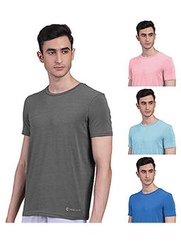 FREECULTR - Mens Bamboo Undershirt Anti Microbial Lounge Wear T-shirt (Pack of 4)