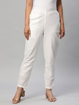 Kami Kubi - White Solid Pant