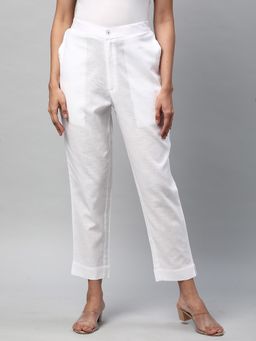 Kami Kubi - White Solid Pant