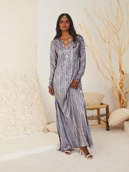 Urban Suburban - Metallic Grey Dress With Conch Detail