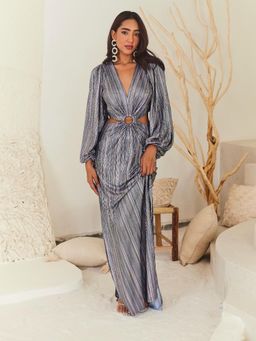 Urban Suburban - Grey Cut-Out Maxi Dress
