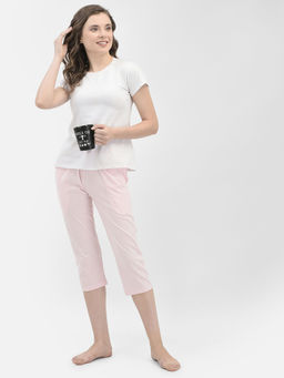 CRIMSOUNE CLUB - Womens Lounge Wear Pink Capri