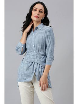 W - Blue Stripes Shirt