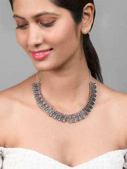 Silvermerc Designs - Oxidised Silver Temple Necklace