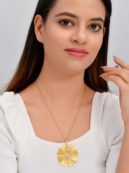 Silvermerc Designs - Handmade Spiral Gold Plated Chain Pendant