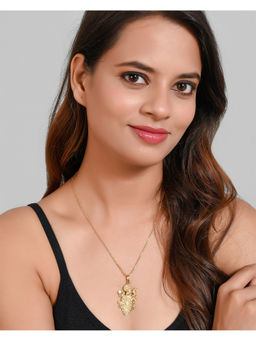 Silvermerc Designs - Gold Plated Shrinath Shrijee Pendant Chain