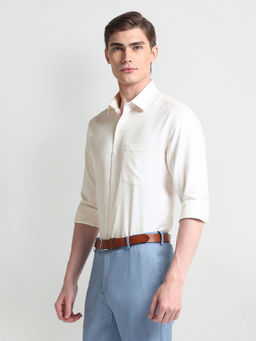 Arrow - Patterned Weave Cotton Formal Shirt