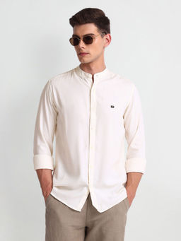Arrow Sports - Mandarin Collar Solid Casual Shirt