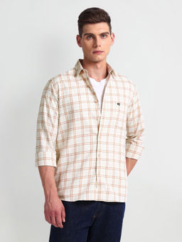 Arrow Sports - Windowpane Check Cotton Casual Shirt