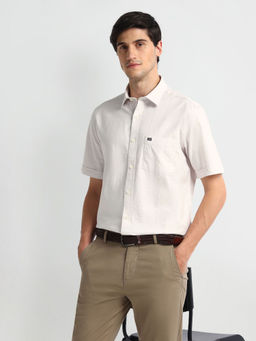 Arrow Sports - Heathered Cotton Melange Casual Shirt