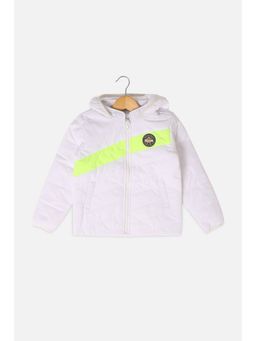 Allen Solly Junior - Boys White Stripe Regular Fit Jacket