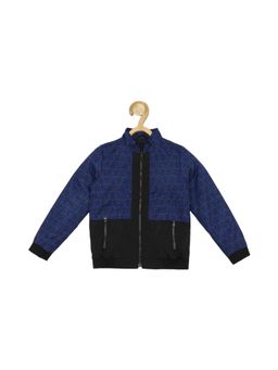 Allen Solly Junior - Boys Blue Print Regular Fit Jacket