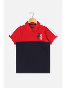 Allen Solly Junior - Boys Navy Regular Fit Collar Neck Polo T-Shirt