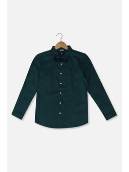 Allen Solly Junior - Boys Green Slim Fit Print Casual Shirt