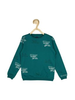 Allen Solly Junior - Boys Green Print Regular Fit Sweatshirt