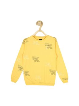 Allen Solly Junior - Boys Yellow Print Regular Fit Sweatshirt