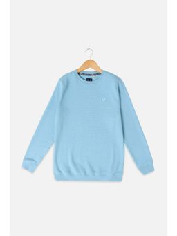 Allen Solly Junior - Boys Blue Solid Regular Fit Sweatshirt