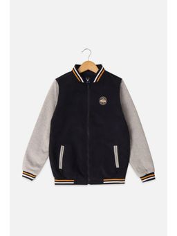 Allen Solly Junior - Boys Black Regular Fit Sweatshirt