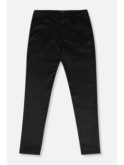 Allen Solly Junior - Boys Black Slim Fit Check Trousers