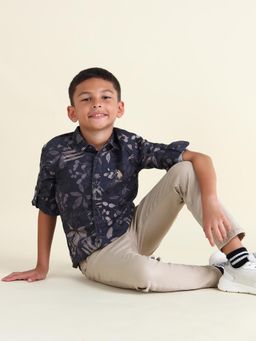 U.S. POLO ASSN. - Printed Grey Full Sleeves Collar Neck Shirt