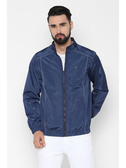 Allen Solly - Men Navy Blue Polyester Regular Fit Jacket
