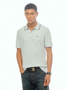 Calvin Klein - Men Blue Cotton Regular Fit Polo T-Shirt